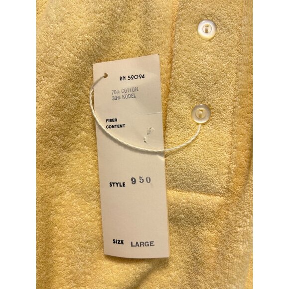 Vintage Elaine Benedict for George Cook Terrycloth Shirt NWT Large Fits Medium - Picture 7 of 7